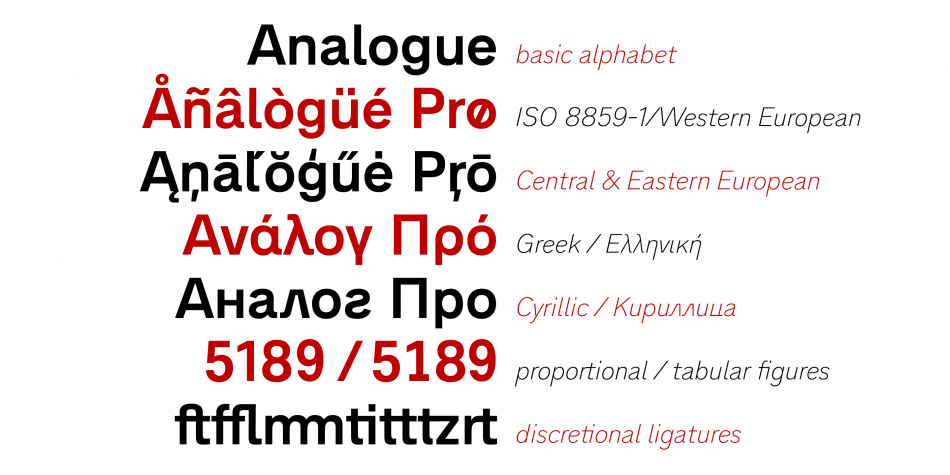 Example font Analogue Pro 86 #4